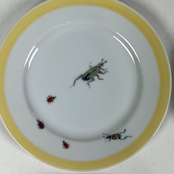 Williams-Sonoma Set of 6 Bugs & Butterflies Appetizer Plates Japan - Picture 6 of 8